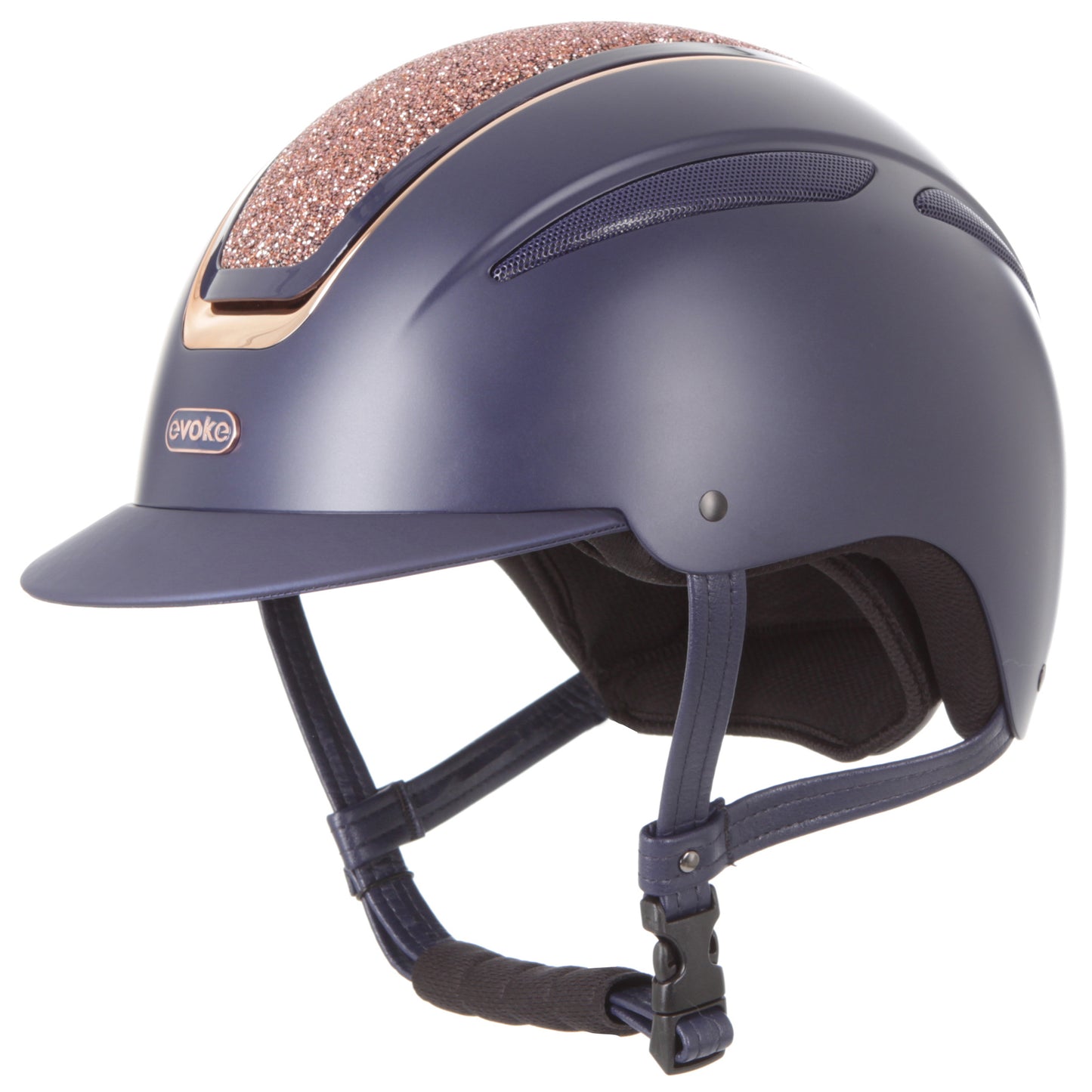 Evoke Calisto Classic Peak Navy /Rose Gold Crystal