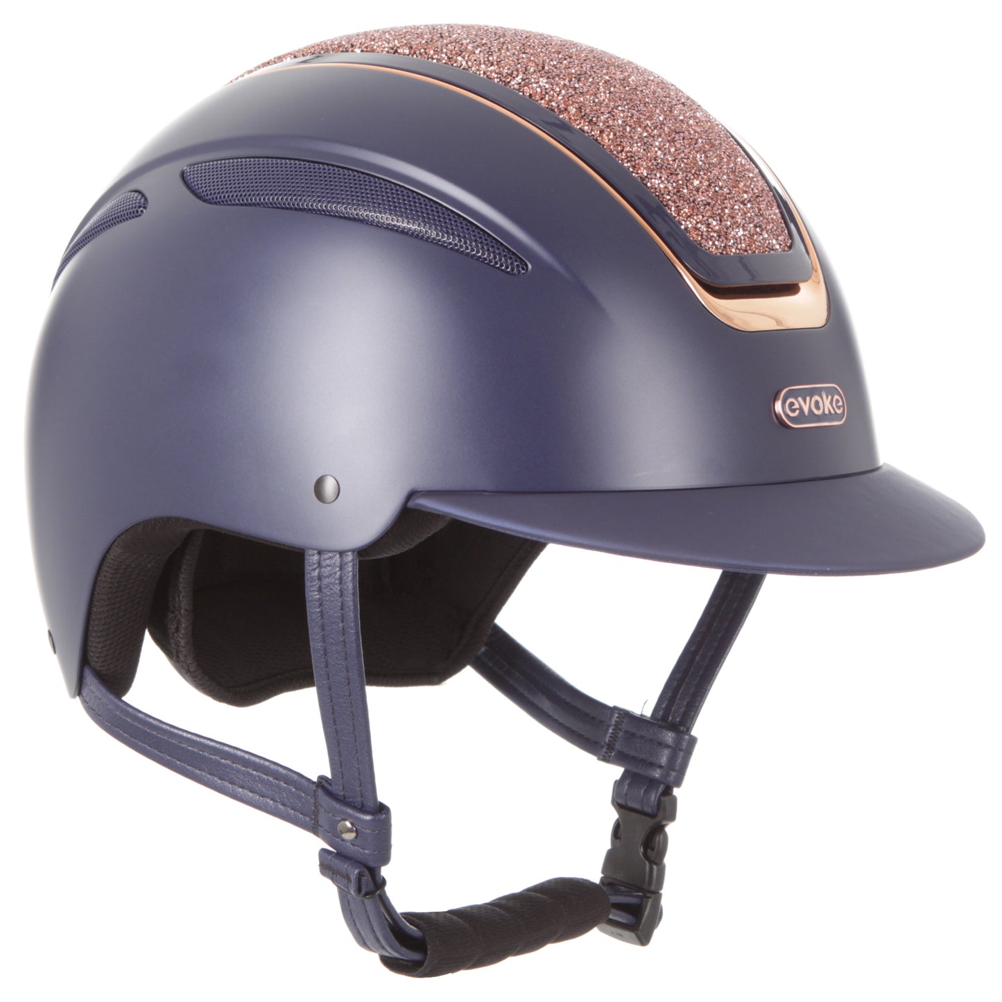 Evoke Calisto Classic Peak Navy /Rose Gold Crystal