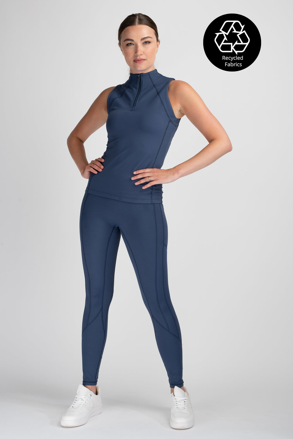 Mochara Technical Leggings in Indigo Blue Recycled