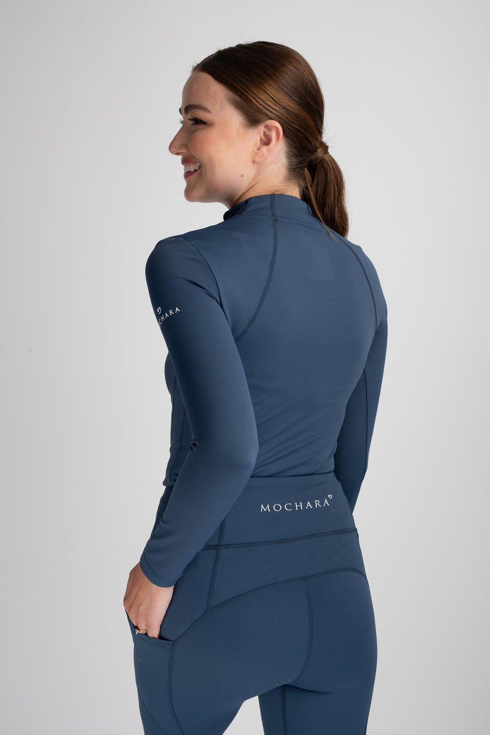 Mochara Baselayer in Indigo Blue Recycled Fabric