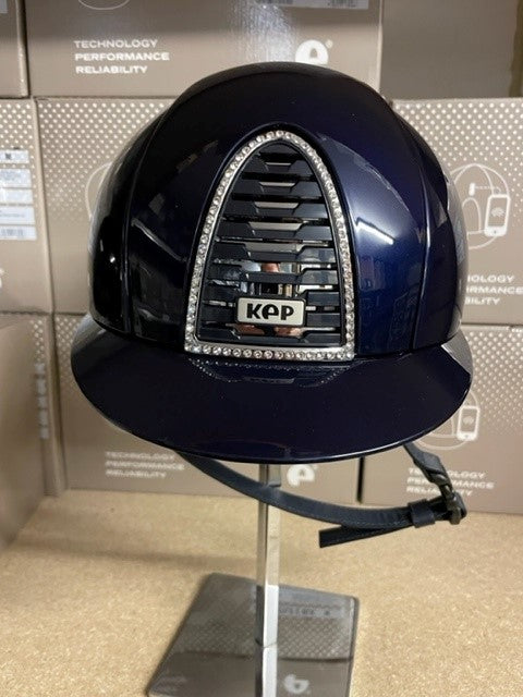 KEP Cromo 2.0 Navy Polish with Swarovski Crystal Frame - Free Polo Visor included