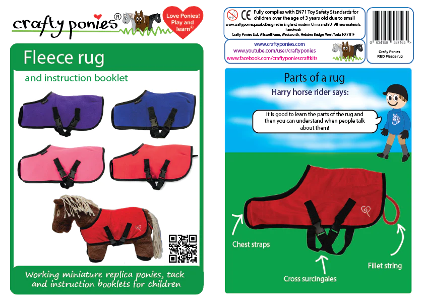 Crafty Pony Fleece Rug Blue