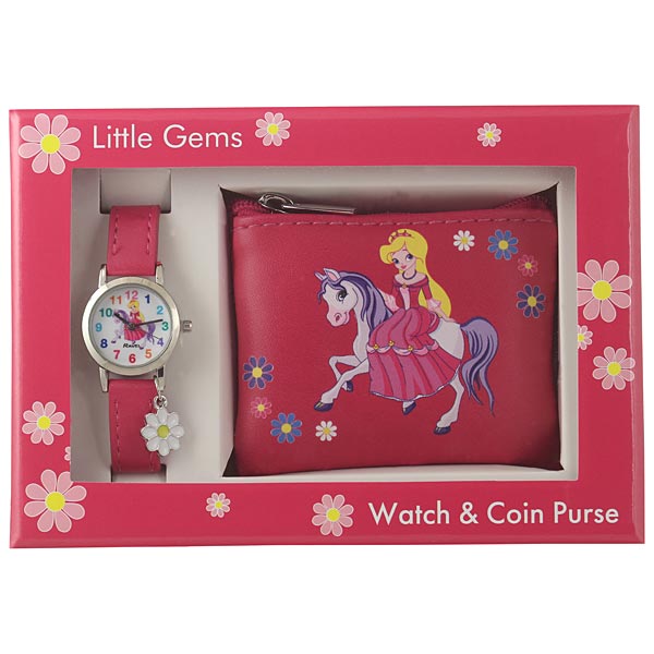Childs watch and purse gift set