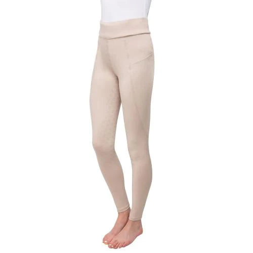 Hy Equestrian Melton Riding Tights - Youth Beige