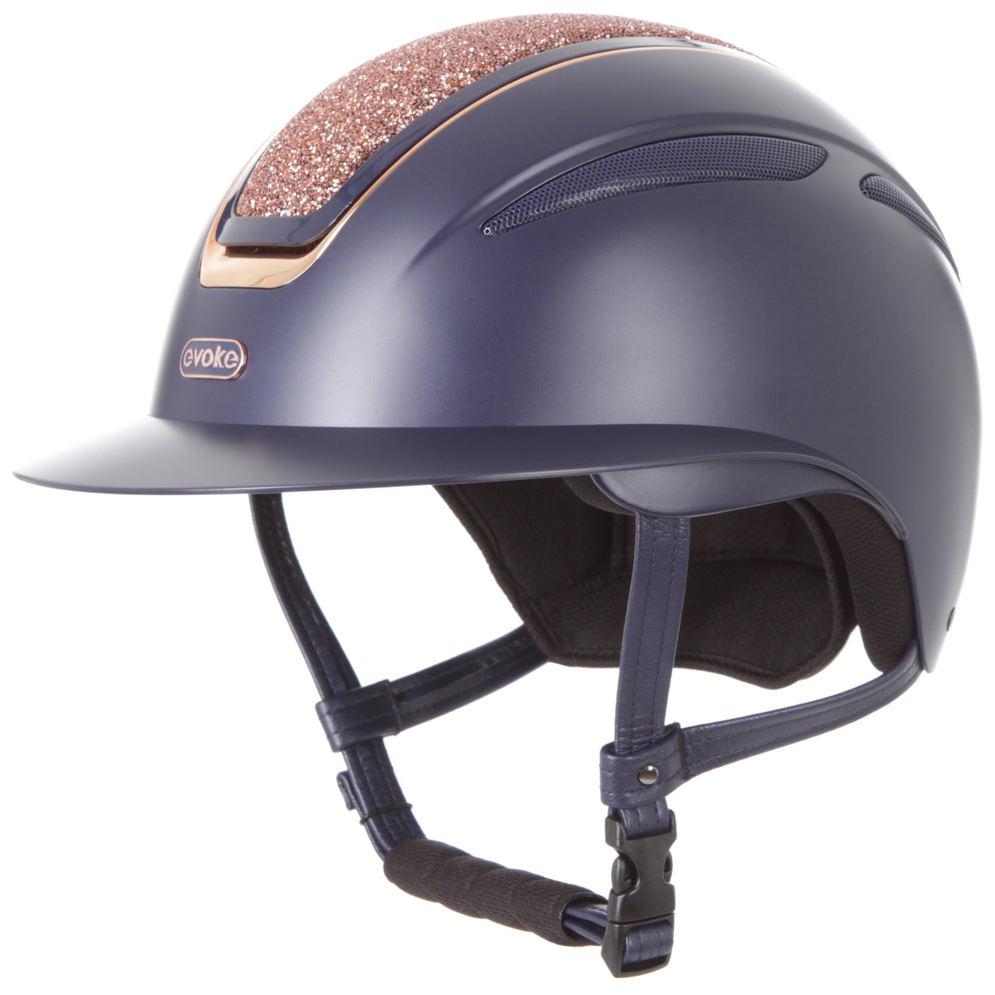 Evoke Calisto Wide Peak Navy /Rose Gold Crystal - order for mid June delivery