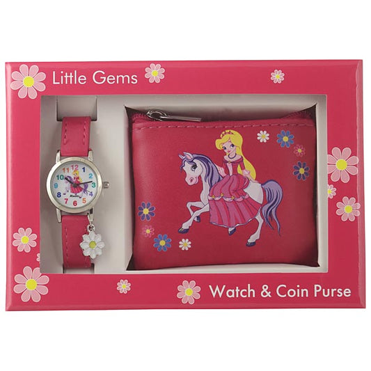 Childs watch and purse gift set