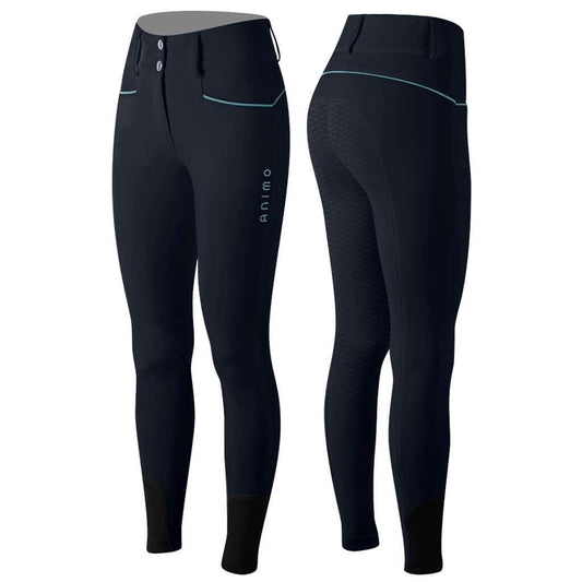 Animo Breeches Ladies's Noley Full-Grip V6 - Navy and Lago - 34 (IT40)