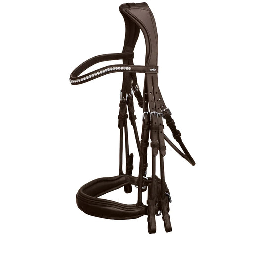 Schockemohle Venice Double Bridle Full - Espresso/Silver