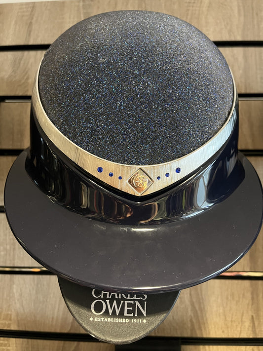 My Halo CX Wide Peak Navy Gloss, Navy Crystal Top, Silver Frame, Crystal Blue Ring 56cm to 58cm